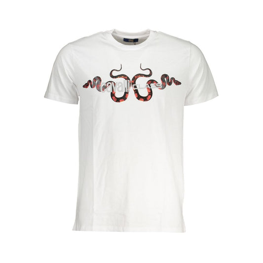 Cavalli Class White Cotton T-Shirt Mens T-Shirt