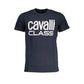 Cavalli Class Blue Cotton T-Shirt Mens T-Shirt