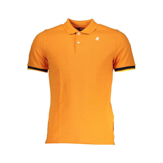 K-WAY Vibrant Orange Contrast Detail Polo Mens T-Shirt