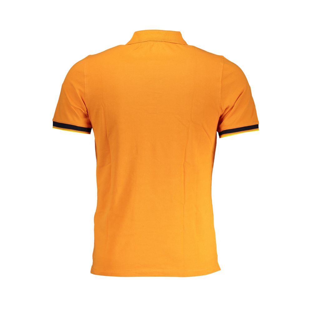 K-WAY Vibrant Orange Contrast Detail Polo Mens T-Shirt