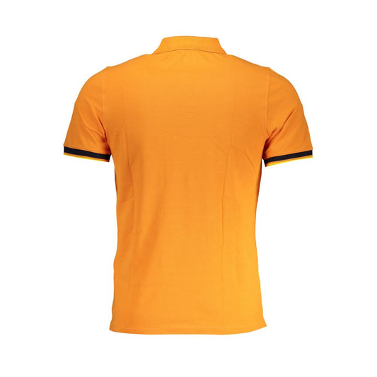 K-WAY Vibrant Orange Contrast Detail Polo Mens T-Shirt
