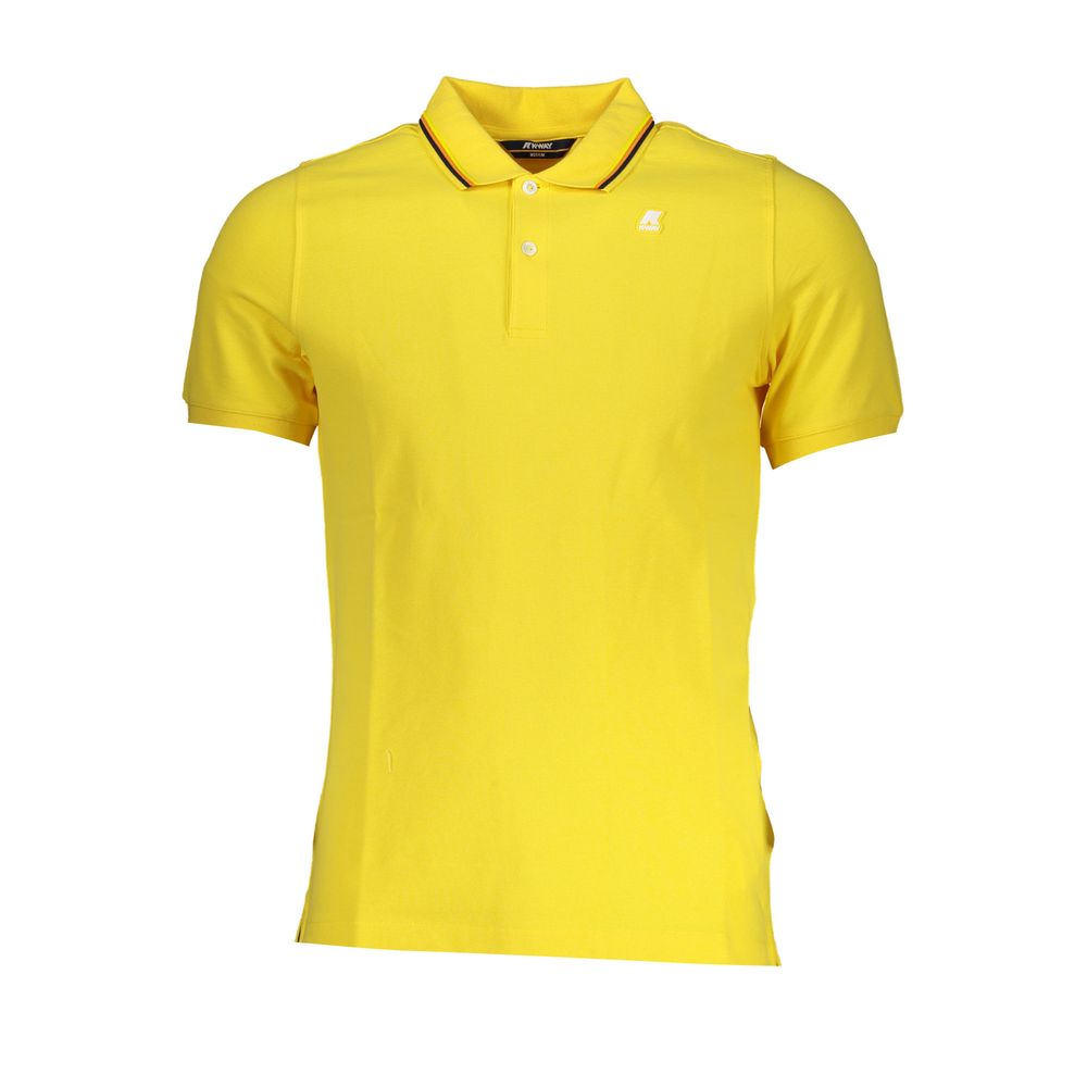 K-WAY Sunny Yellow Contrast Detail Polo Mens T-Shirt