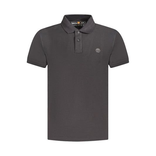 Timberland Black Cotton Polo Shirt