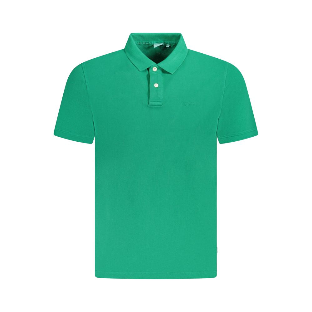 Pepe Jeans Green Cotton Polo Shirt Mens T-Shirt