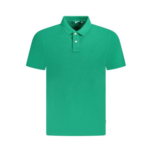 Pepe Jeans Green Cotton Polo Shirt Mens T-Shirt