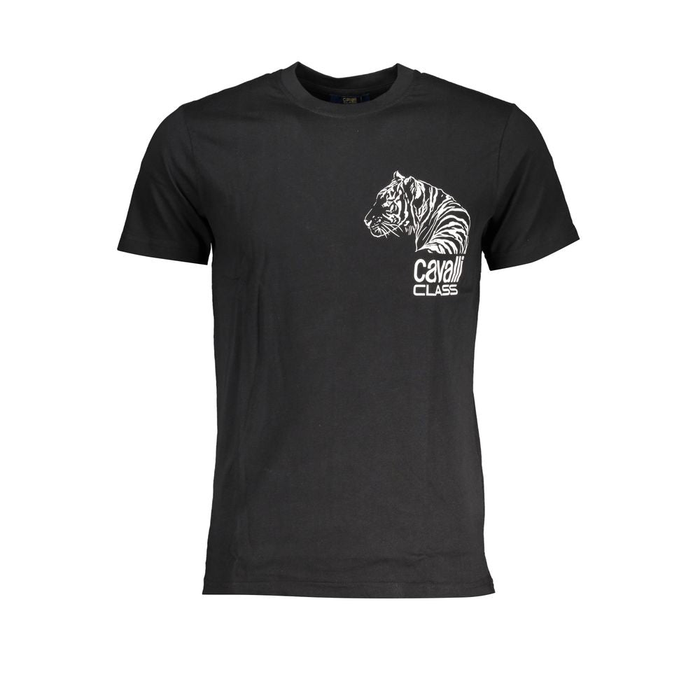 Cavalli Class Black Cotton T-Shirt Mens T-Shirt
