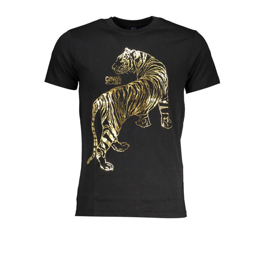 Cavalli Class Black Cotton T-Shirt Mens T-Shirt