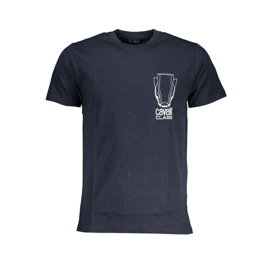 Cavalli Class Blue Cotton T-Shirt Mens T-Shirt