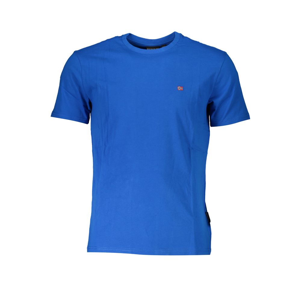 Napapijri Blue Cotton T-Shirt Mens T-Shirt