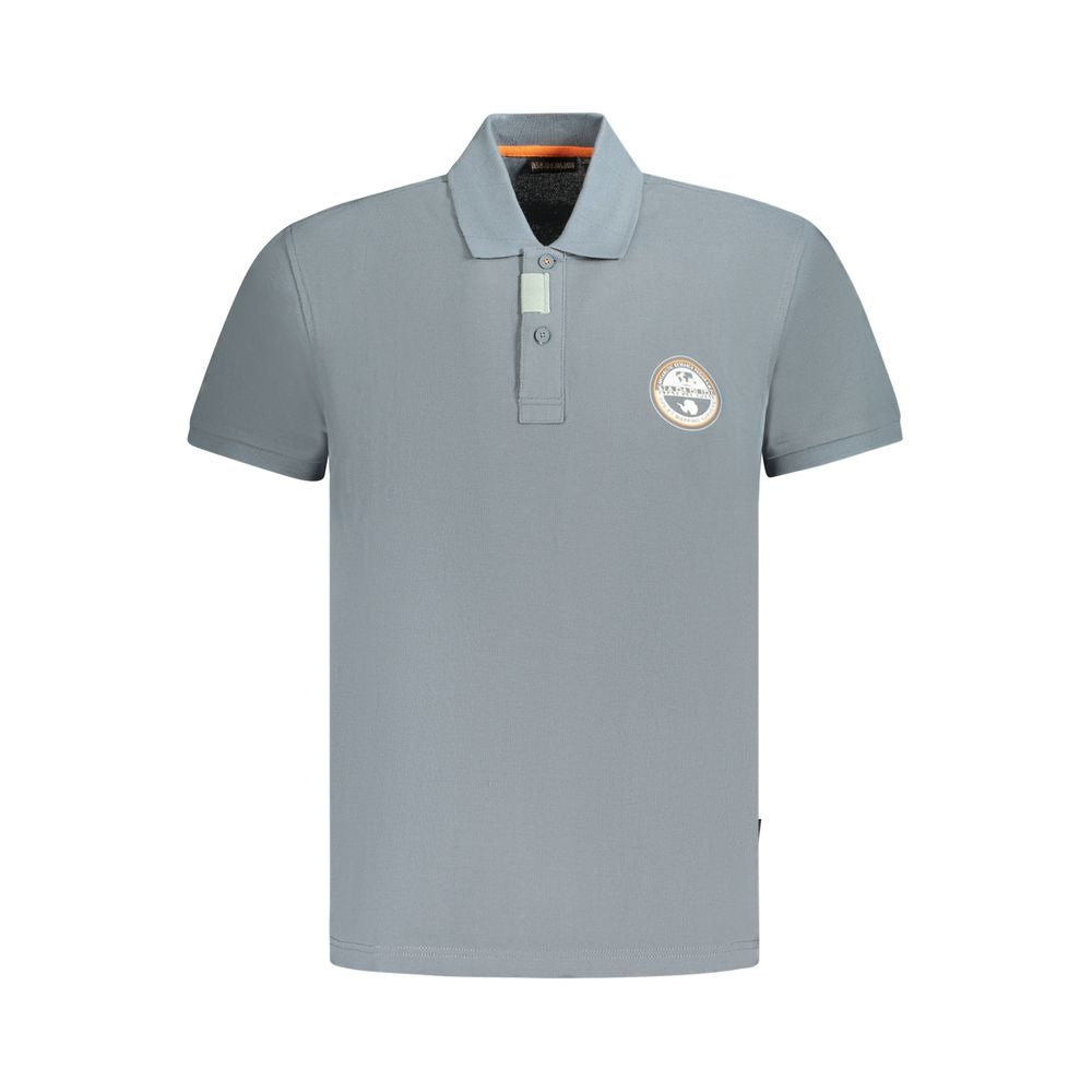 Napapijri Gray Cotton Polo Shirt
