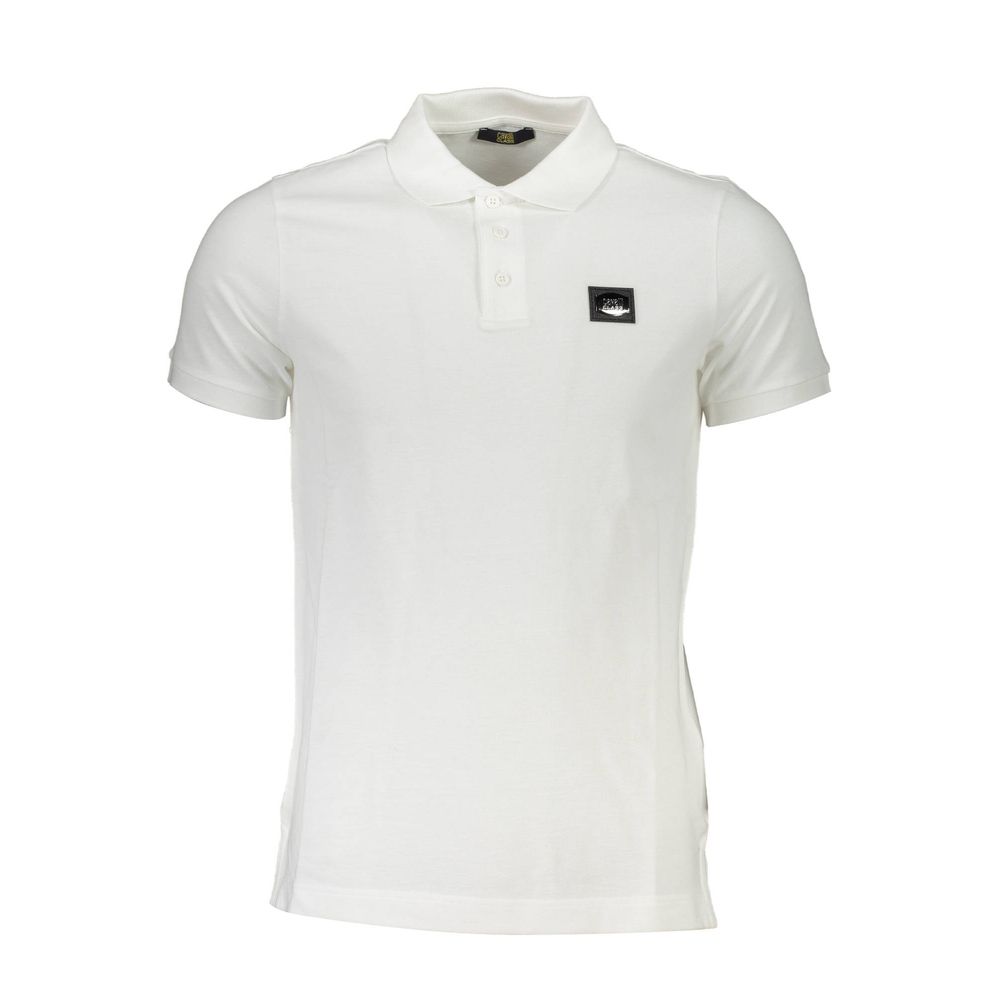 Cavalli Class White Cotton Men Polo Shirt Mens T-Shirt