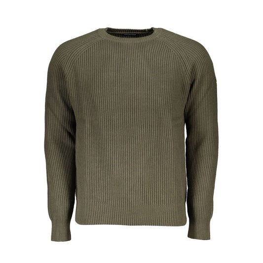 North Sails Green Cotton Men Sweater Mens Sweater