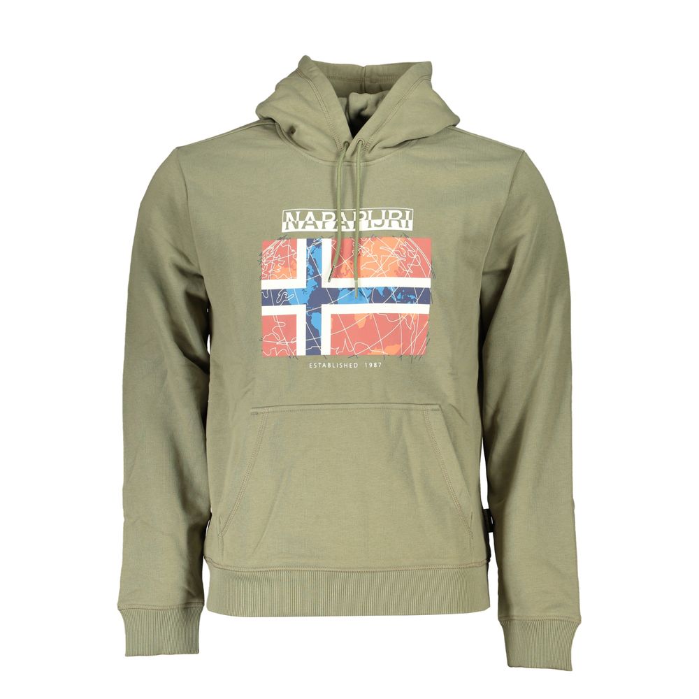Napapijri Green Cotton Men Sweater Mens Sweater