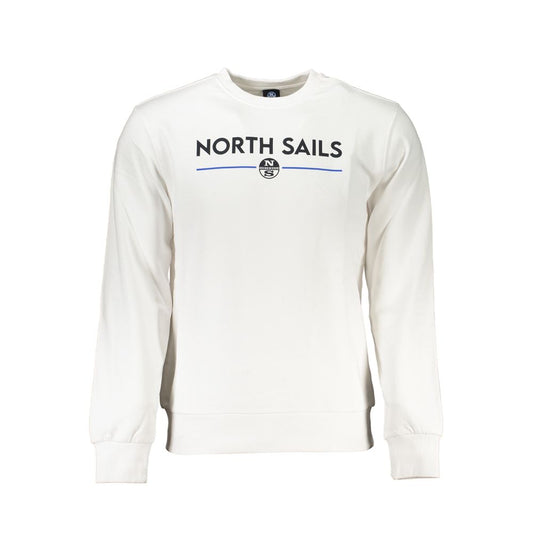 North Sails White Cotton Men Sweater Mens Sweater
