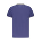 Cavalli Class Blue Cotton Polo Shirt