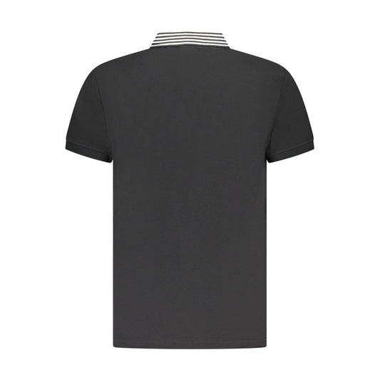 Cavalli Class Black Cotton Polo Shirt