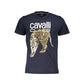 Cavalli Class Blue Cotton Men T-Shirt Mens T-Shirt