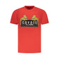 Cavalli Class Red Cotton Men T-Shirt Mens T-Shirt