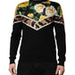 Dolce & Gabbana Black Silk Floral Crew Neck Pullover Sweater