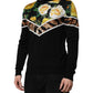 Dolce & Gabbana Black Silk Floral Crew Neck Pullover Sweater