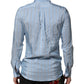Dolce & Gabbana Blue Striped MARTINI Long Sleeves Dress Shirt