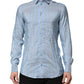 Dolce & Gabbana Blue Striped MARTINI Long Sleeve Dress Shirt