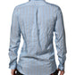 Dolce & Gabbana Blue Striped MARTINI Long Sleeve Dress Shirt