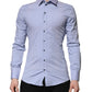 Dolce & Gabbana Blue Cotton SICILIA Long Sleeves Dress Shirt