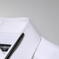 Dolce & Gabbana White Cotton MARTINI Long Sleeve Dress Shirt