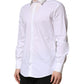 Dolce & Gabbana White Cotton GOLD Long Sleeves Dress Shirt
