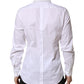 Dolce & Gabbana White Cotton GOLD Long Sleeves Dress Shirt