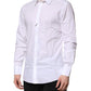 Dolce & Gabbana White Cotton GOLD Long Sleeves Dress Shirt
