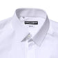 Dolce & Gabbana White Cotton GOLD Long Sleeve Men Dress Shirt