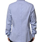 Dolce & Gabbana Blue Cotton GOLD Long Sleeves Dress Shirt