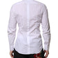 Dolce & Gabbana White Cotton GOLD Long Sleeves Dress Shirt