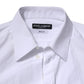 Dolce & Gabbana White Cotton GOLD Long Sleeves Dress Shirt