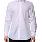 Dolce & Gabbana White Cotton Long Sleeves Dress Formal Shirt