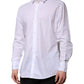 Dolce & Gabbana White Cotton Long Sleeves Dress Formal Shirt