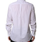 Dolce & Gabbana White Cotton Long Sleeves Dress Formal Shirt