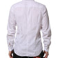 Dolce & Gabbana White Cotton STAFF Long Sleeves Dress Shirt