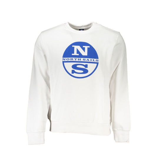 North Sails White Cotton Men Sweater Mens Sweater