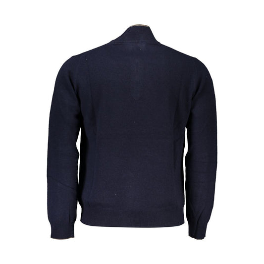 Harmont & Blaine Elegant Contrast Detail Half Zip Sweater Mens Sweater