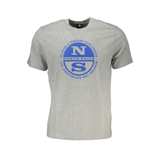North Sails Brown Cotton Men T-Shirt Mens T-Shirt