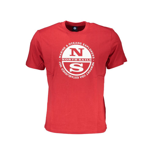 North Sails Red Cotton T-Shirt Mens T-Shirt
