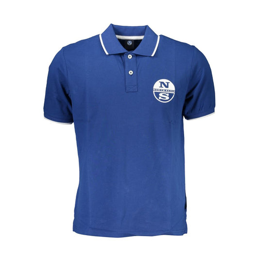 North Sails Blue Cotton Polo Shirt Mens T-Shirt