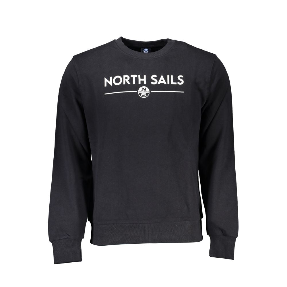 North Sails Black Cotton Men Sweater Mens Sweater