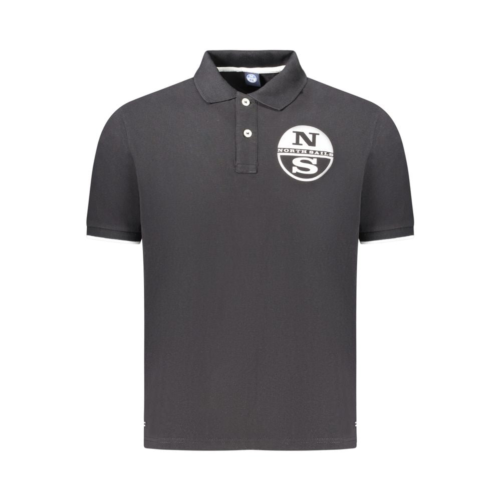 North Sails Black Cotton Polo Shirt