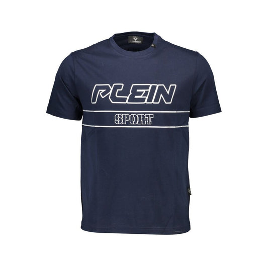 Plein Sport Blue Cotton Men T-Shirt Mens T-Shirt