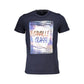 Cavalli Class Blue Cotton Men T-Shirt Mens T-Shirt