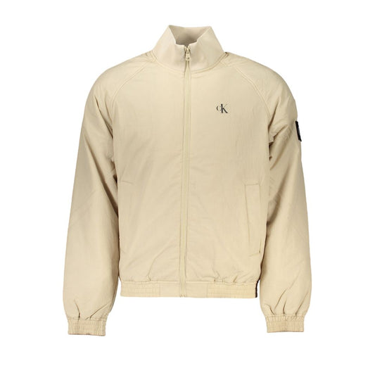 Calvin Klein Beige Polyamide Men Jacket Mens Jacket